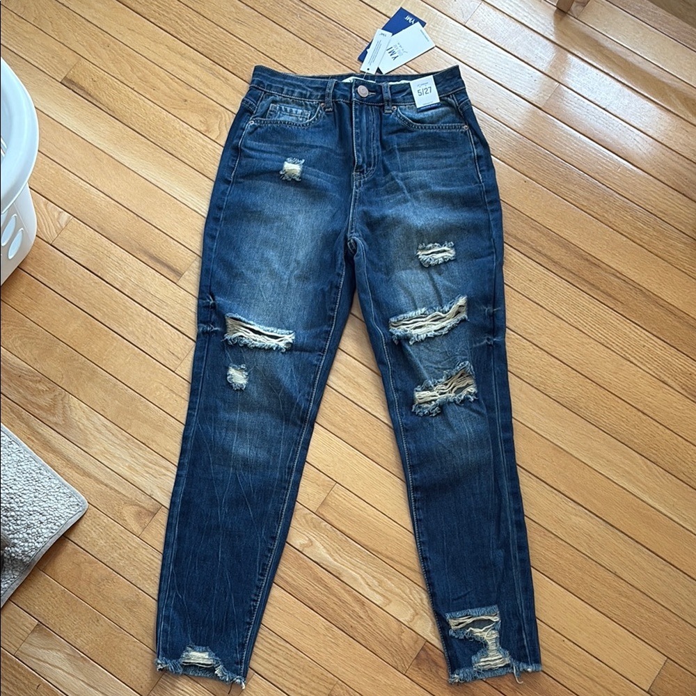 NWT YMI High Rise Ankle Ripped Jeans